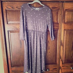 Reborn J Polkadotted mauve dress